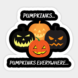 Pumpkins, pumpkins everywhere Sticker